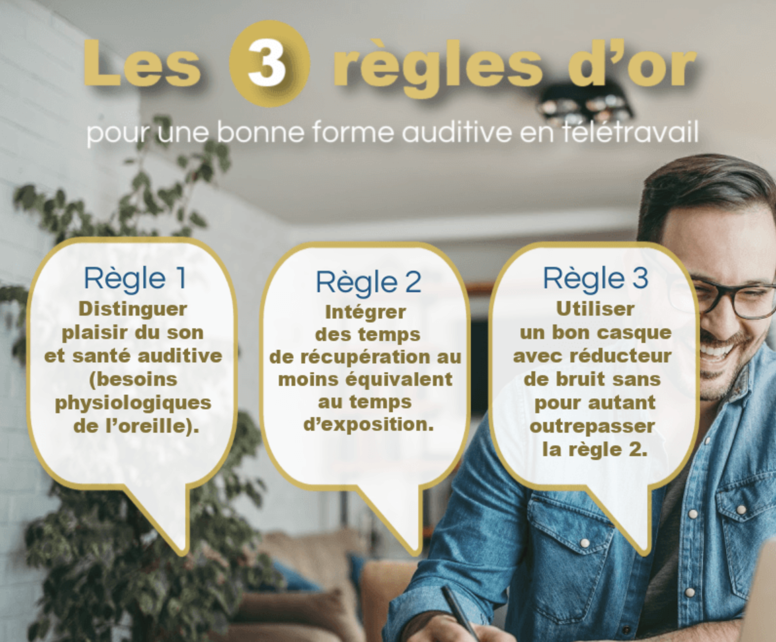 Règle d'or audition en télétravail