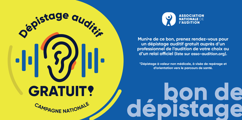 bon de dépistage auditif Association Nationale de l'Audition